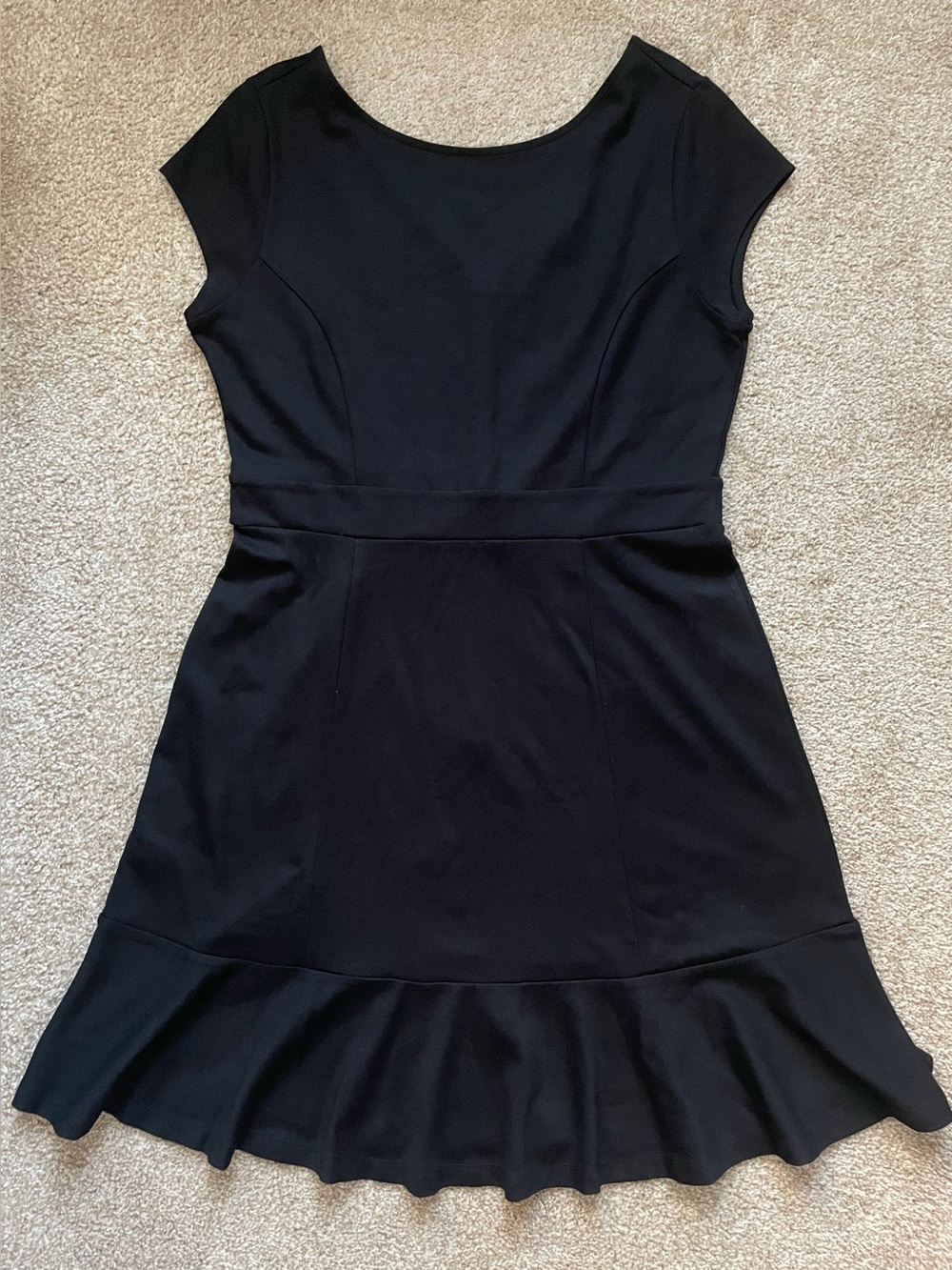 LOFT Ponte Flounce Flair Dress - Picture 5 of 9